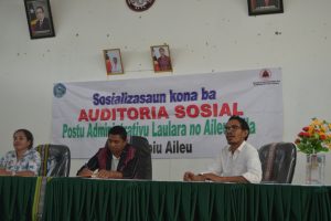 Sosializasaun Auditoria Sosial Iha Munisipiu Aileu Postu Administrativu Laulara no Aileu Vila